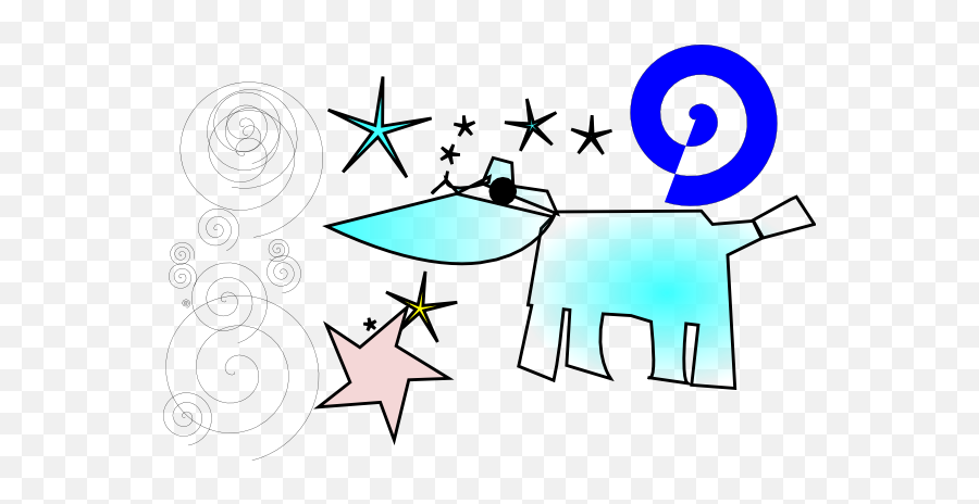 Free Vector Cow And Stars Clip Art - Cattle 600x383 Png Art,Cattle Png