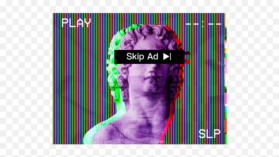 Aesthetic Vaporwave Statue Skip Ad Online Advertising Meme Graphic Fleece Blanket - Skip Ad Aesthetic Png,Vaporwave Statue Png
