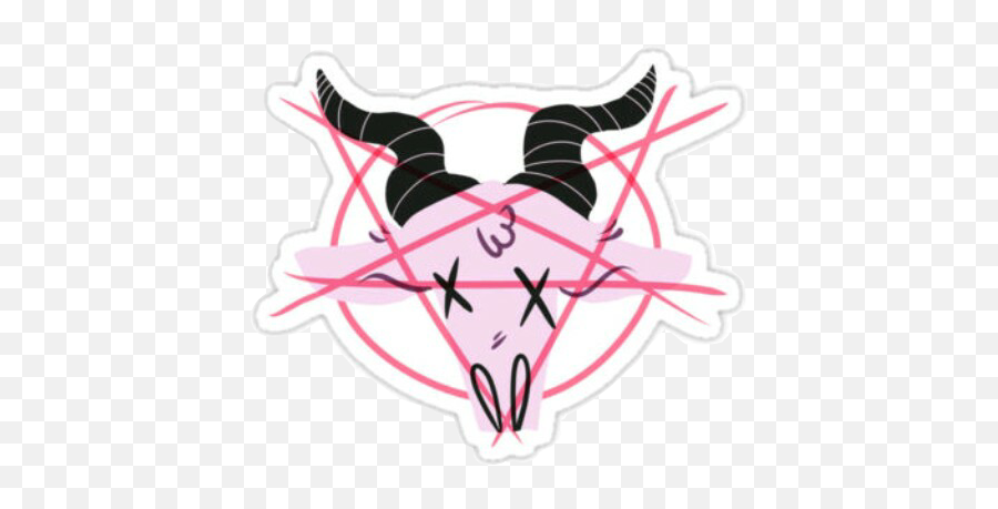 Download Hd Picsart Sticker Satan Art Pentagram - Satanist Pastel Goth Stickers Png,Satanic Pentagram Png