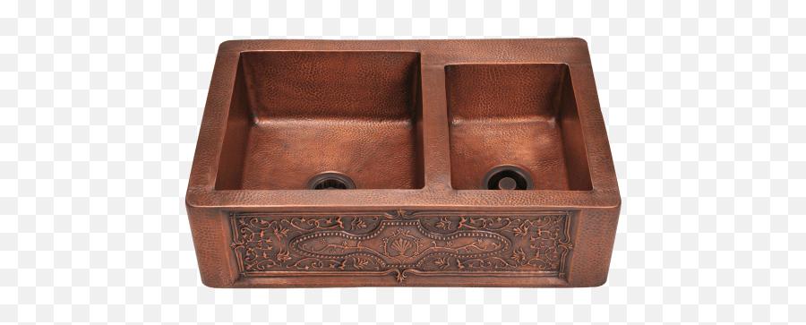 Design Time U0026 Tile Copper Sinks - Kitchen Sink Copper Farmhouse Double Png,Kitchen Sink Png