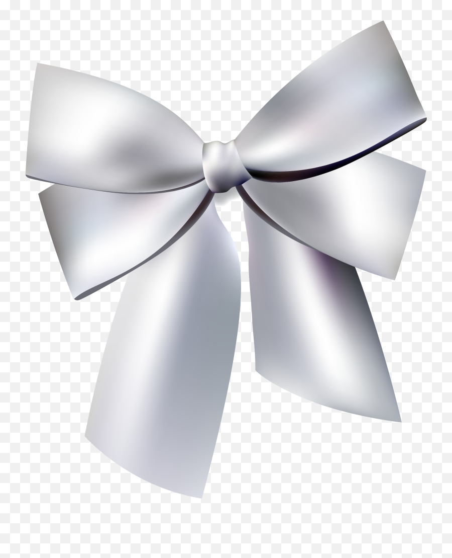 Download Silver Bow Png - Silver Ribbon Png,Present Bow Png