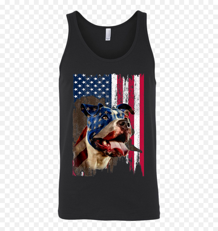 Pitbull American Flag Vintage Independence Day 4th Of July T - Vegeta Pain Tank Top Png,Pit Bull Png