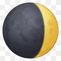 Download Waxing Crescent Moon Emoji - png