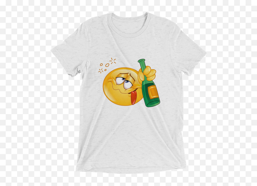 Funny Drunk Emoji Shirts - Smiley Face Unisex Tshirts Short Sleeve Png,Party Emoji Transparent