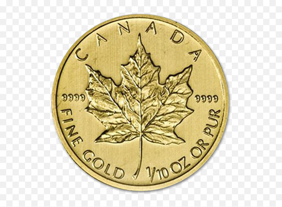 Gold Maple Leaf Coin - Solid Png,Maple Leaf Icon