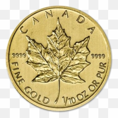 Gold Maple Leaf Coin - Solid png