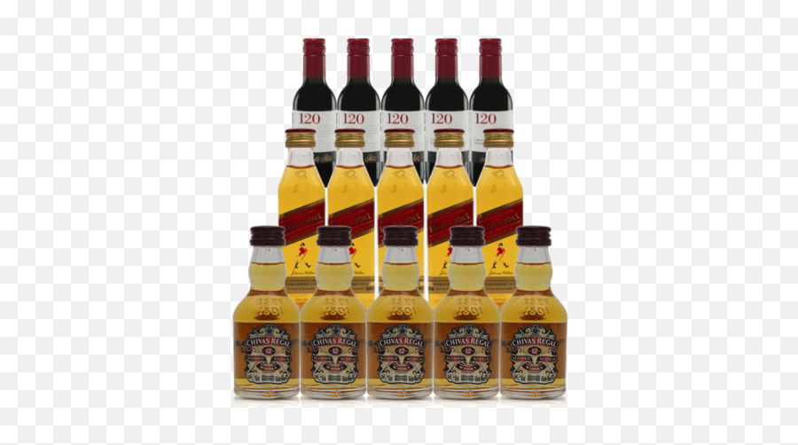 Goldminiaturewineandblendedwhiskycomboset - 5x375ml2c5chivas12yr265jwalkerred Flavored Syrup Png,Chivas Regal Icon