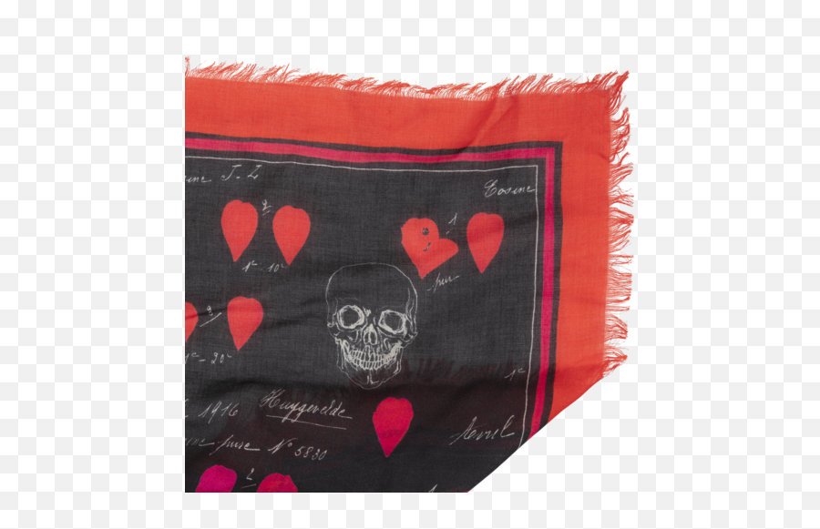 Skull U0026 Heart Print Scarf - Day Of The Dead Png,Icon Skull Jacket