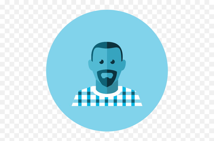 Man Beard Black People Person Free Icon Of Kameleon Blue - Happy Png,Blue People Icon