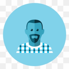 Man Beard Black People Person Free Icon Of Kameleon Blue - Happy png
