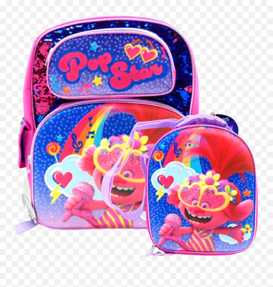 Trolls Backpack School Dreamworks For Girls With Adjustable - Walmart Backpacks Trolls Png,Poppy Icon Lol