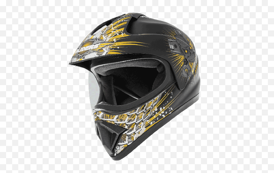 Gliders Mc - 1 Motocross Helmet D3 Black And Yellow Xl600mm Glider Helmet Png,Icon Suzuki Helmet