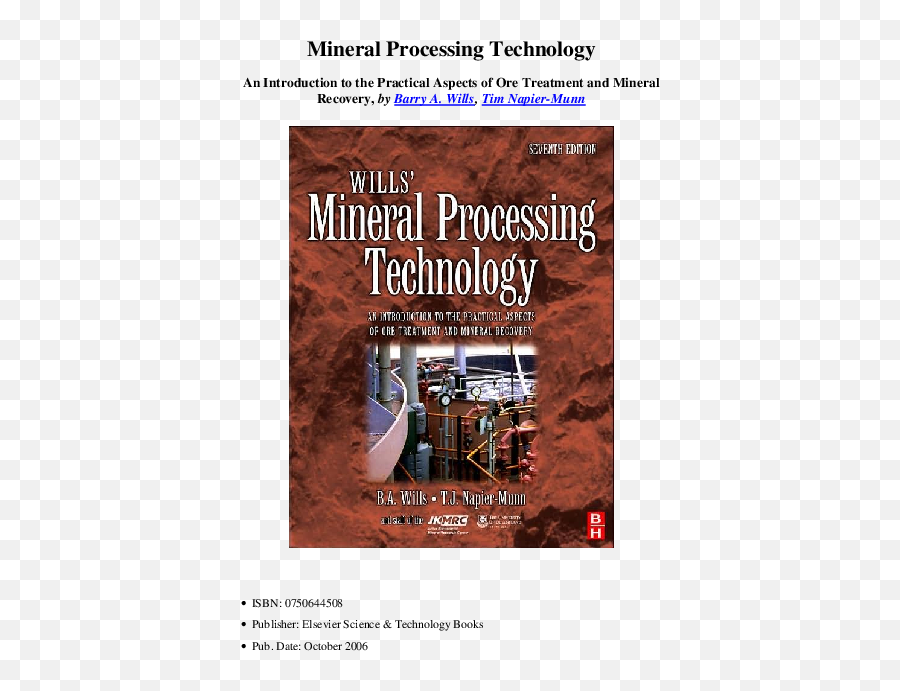 Pdf Mineral Processing Technology An Introduction To The - Wills Mineral Processing Technology An Introduction Png,Keith A. Taylor Elliptical Patent Icon