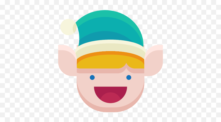 Emoji Emoticon Happy Smile Icon - Flat Christmas Icons Png,Christmas Elf Icon