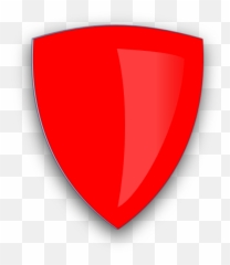 Clipart Shield Emblem Transparent - Red Shield Vector Png