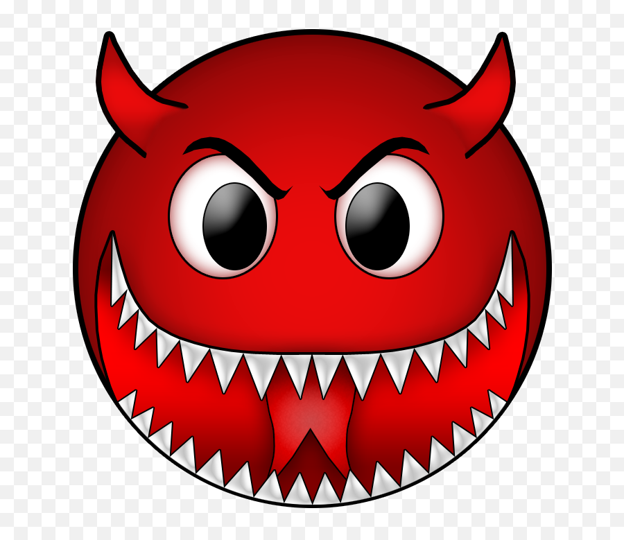 Evil Smile Transparent Background - Red Emoji Devil Face Png,Smile Transparent Background