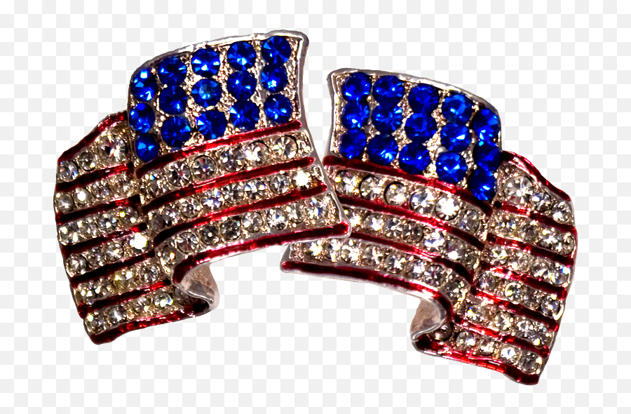Waving Flag Earrings - Diamond Png,American Flag Waving Png