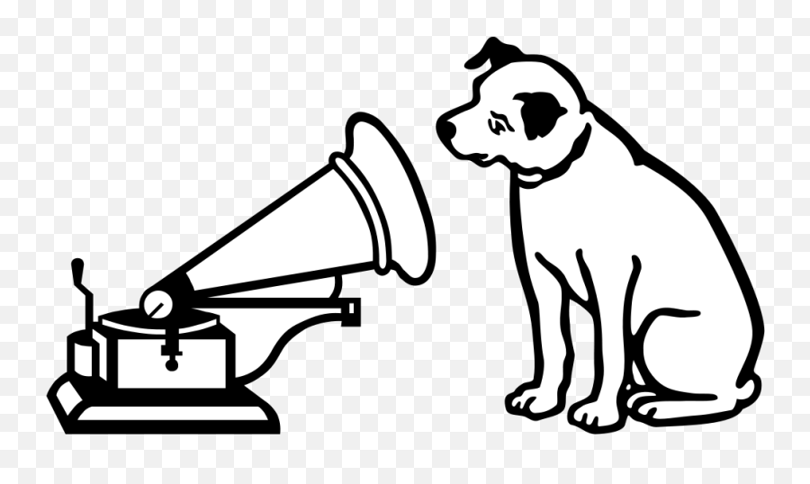 Hmv Logo Dog Transparent Png - His Masters Voice Logo,Dog Logos