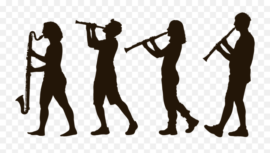 Clarinet Choir Koninklijk - Person Playing Clarinet Silhouette Png,Clarinet Png