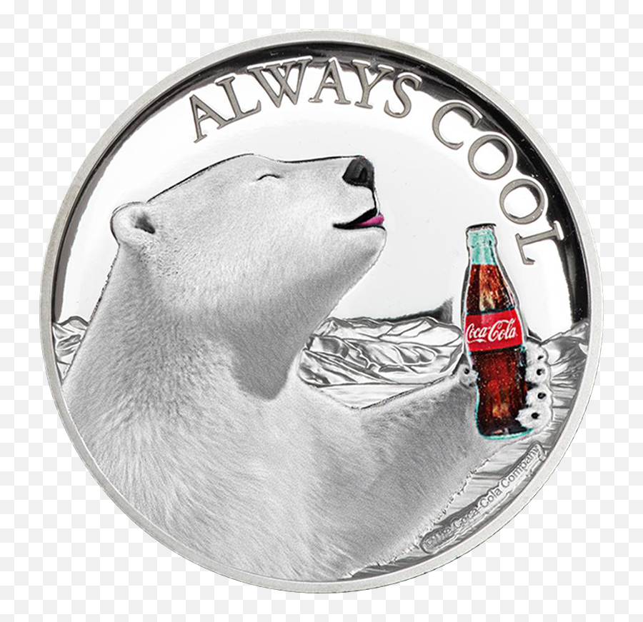 1 Oz Coca Cola Silver Polar Bear Coin 2019 Td Precious - Coca Cola Polar Bear 1960s Png,Coca Cola Transparent