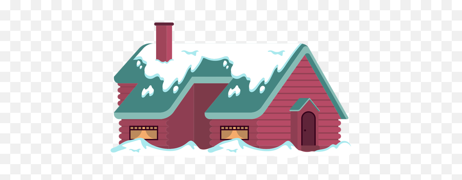 Long Snowed House - Transparent Png U0026 Svg Vector File Clip Art,House Emoji Png