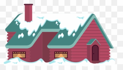 Long Snowed House - Transparent Png U0026 Svg Vector File Clip Art,House Emoji Png