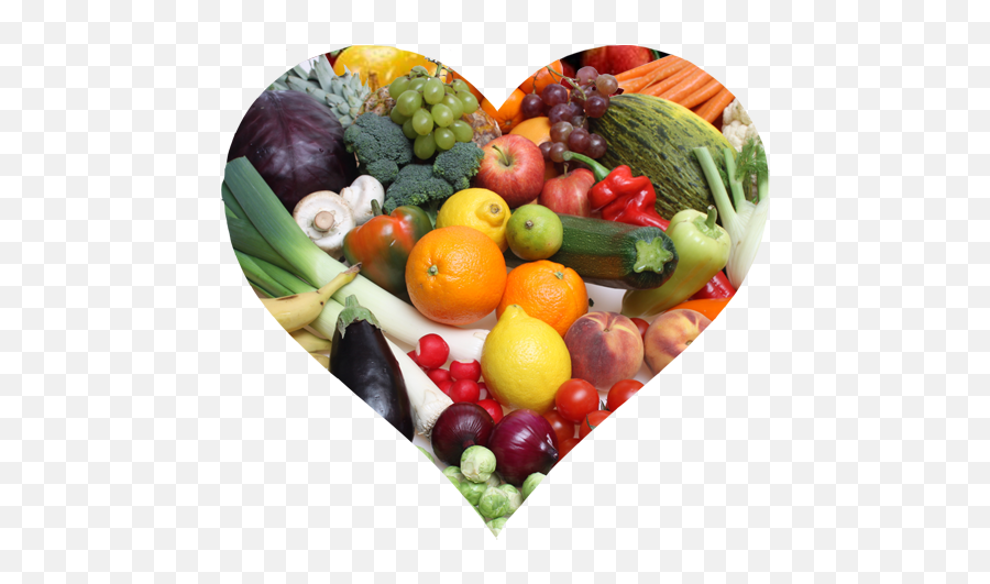 Veggie - Fruits And Vegetables Heart Png,Veggie Png