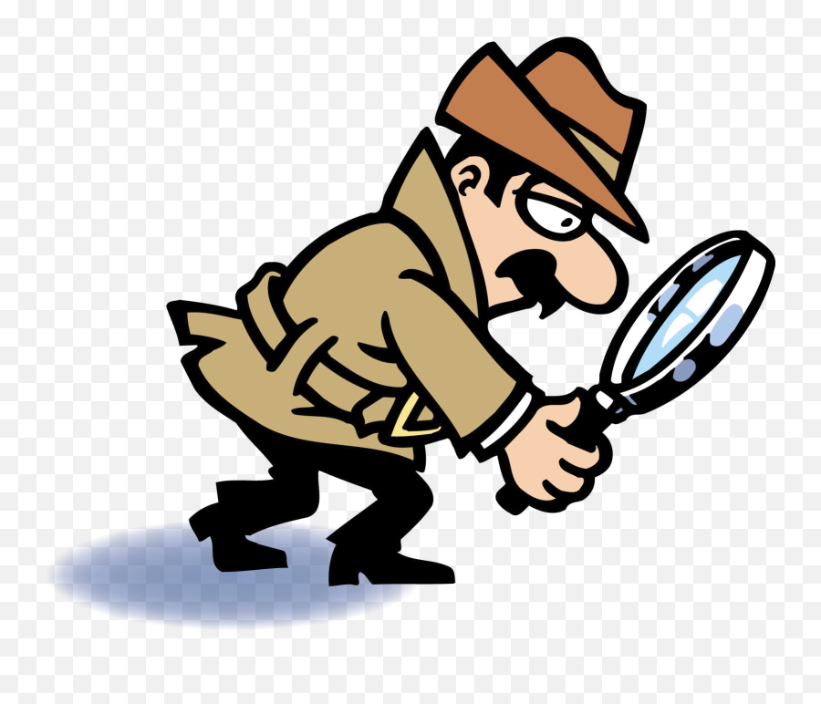 Brb - Detective With Magnifying Glass Clipart Png,Brb Png