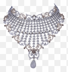 Batukbhai Son Jewellers - Heavy Diamond Necklace Png