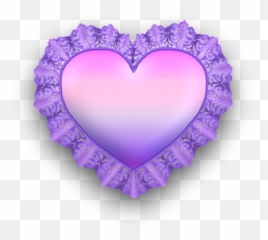 Purple Heart Png Valentines Day Clipart Dont Break My - Lace Heart Png