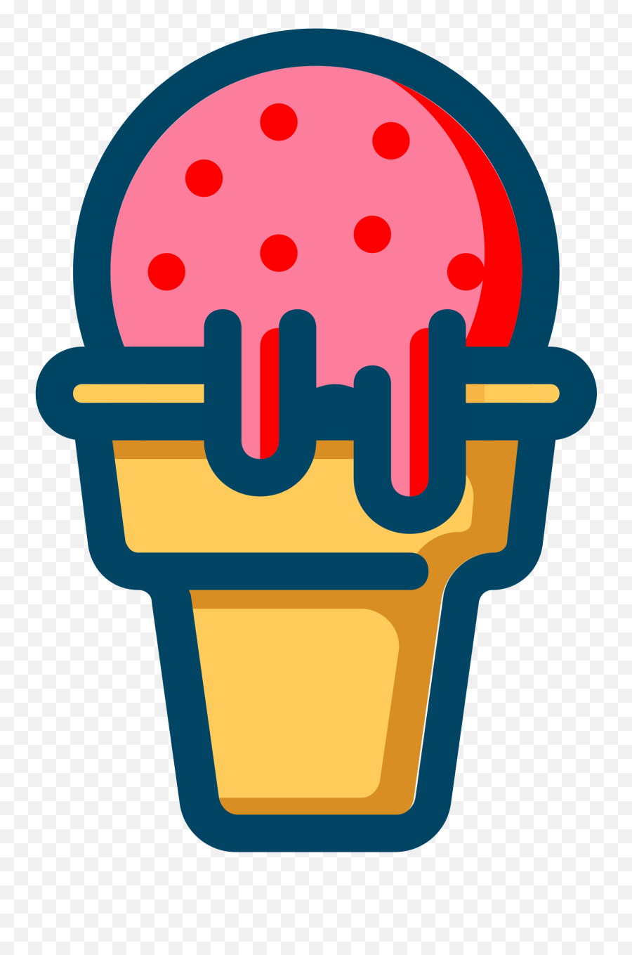 Download Strawberry Ice Cream Clipart - Ice Cream Vector Cute Logo Ideas Restaurant Png,Ice Cream Clipart Png