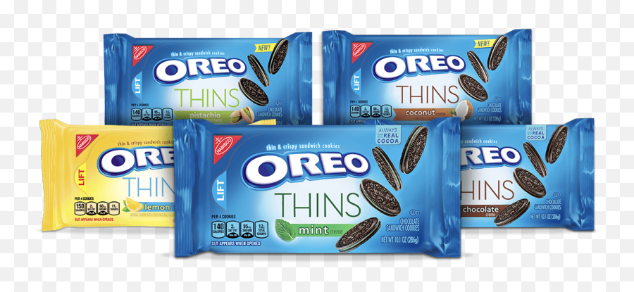 Oreo Thins Specialty Flavors - Oreo Full Size Png Download Dark Chocolate Oreo Thins,Oreo Png