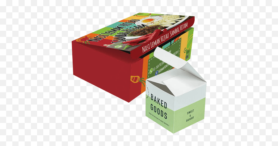 Custom Tuck - In Flap Boxes Ivoryprint Nasi Lemak Packaging Design Png,Cardboard Box Png