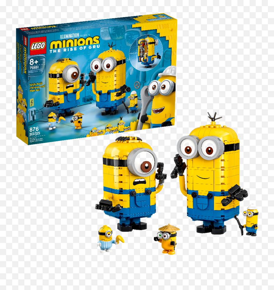 75551 Lego Brick - Built Minions And Their Lab Png,Minions Transparent