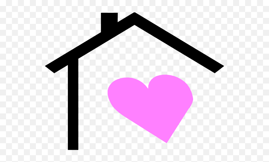 House Roof And Heart Clip Art - Vector Clip Art House With Hearts Graphic Png,House Roof Png