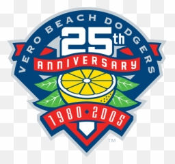 Vero Beach Dodgers Anniversary Logo - Florida State League png
