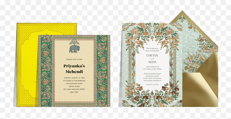 Indian Wedding Invitation Wording - Paperless Post Blog Wedding Card Of Priyanka Png,Shiva Of The East Icon