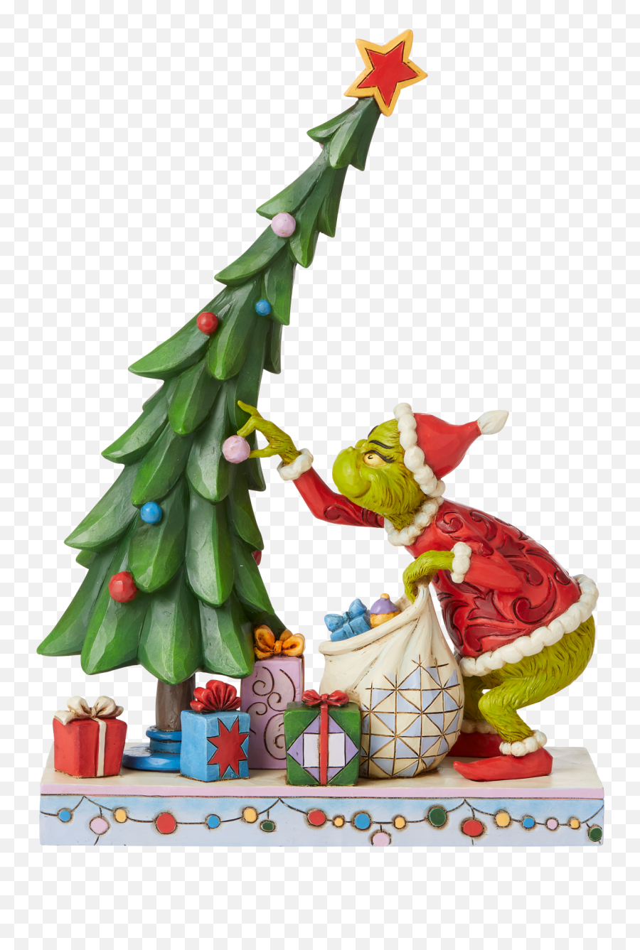 Universal Figure By Jim Shore - Grinch Undecorating Tree Jim Shore Grinch Png,Disney Mickey Mouse Icon Serving Set