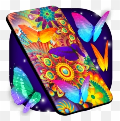 Neon Butterflies Wallpaper U2013 Apps Google Play - Girly png