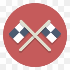 Checkered Flags Racing Icon - Race Circle png
