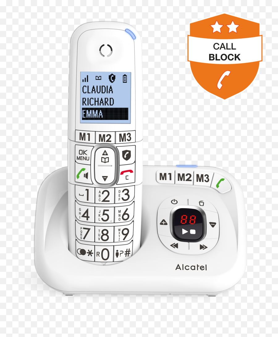 Xl785 With Answering Machine - Smart Call Block Alcatelphones Telephone Fixe Avec Repondeur Png,What Icon Answers