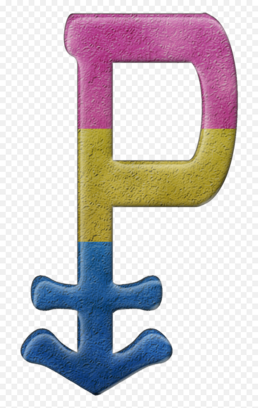 Download Pansexual Pride U201cpu201d Symbol In Matching Flag - Lgbt Png,P Icon