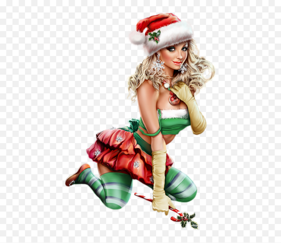 Christmas Day Woman Character Clip Art - Hot Christmas Girl Png,Hot Woman Png
