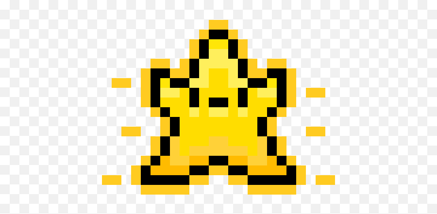Download Hd Power Star - Pixel Super Mario Star Transparent Mario Star Pixel Png,Mario Star Png