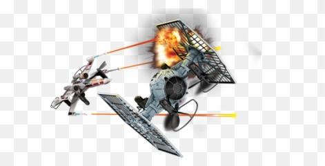Download Hd Top Star Wars Drones - X Wing Vs Tie Fighter Png,Tie Fighter Png