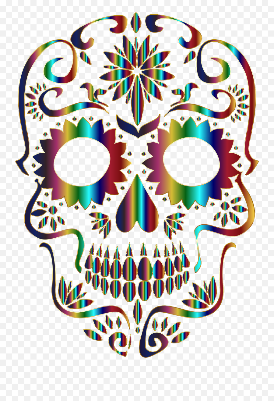 Sombra Skull Png - Sugar Skull Clipart Transparent Background,Sombra Skull Png
