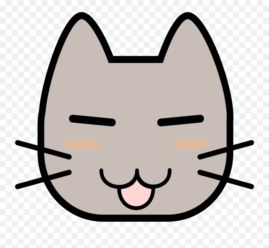 Cute Face Cartoon - Cat Head Cartoon Png,Cute Face Png
