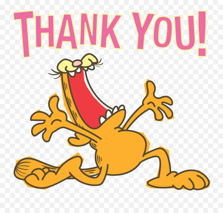 Garfield Line Stickers Boston Creative Studio - Thank You Food Png,Garfield Png