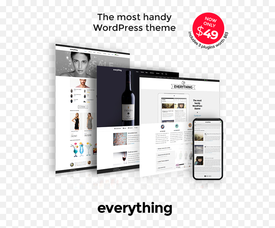 Everything U2014 Responsive Wordpress Theme - Website Png,Wordpress Png