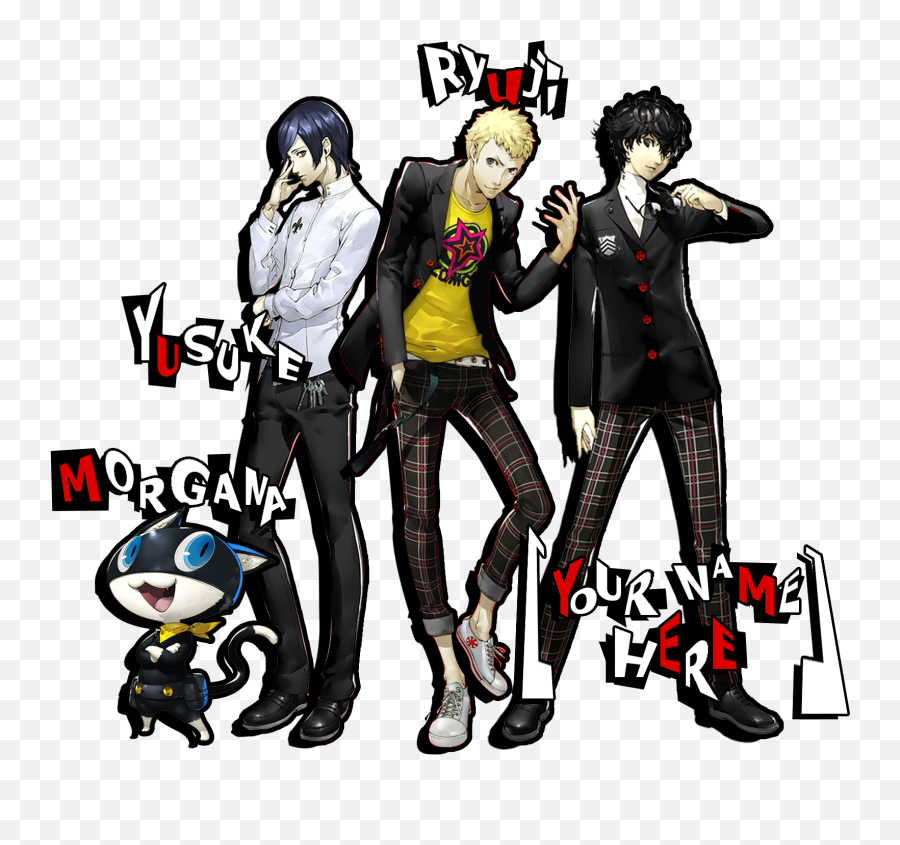 Download Male Characters - Persona 5 Male Characters Hd Png,Male Png